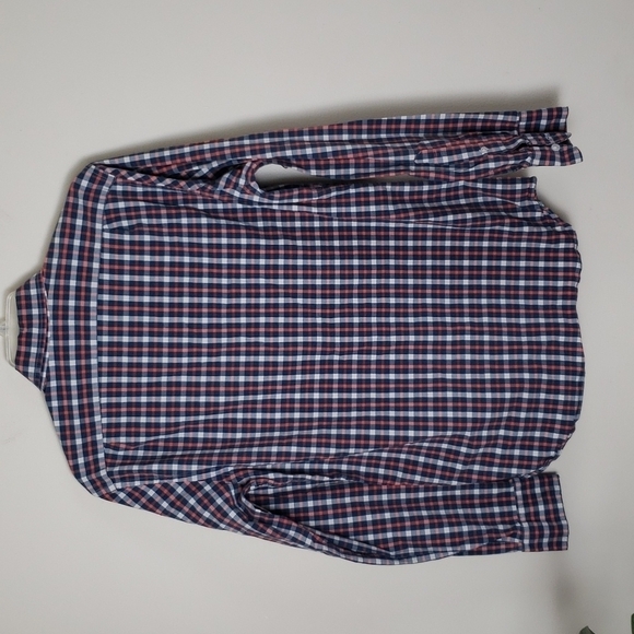J crew factory plaid button down shirt, collar, slim fit, flex, Men size medium - Picture 6 of 6